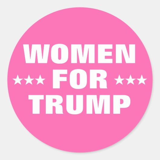 Sticker Rond Femmes pour l'élection de Trump MAGA rose (Devant)