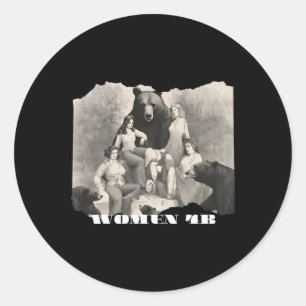 Sticker Rond Femmes Pour Les Ours 4b Mouvement Féministe Autono