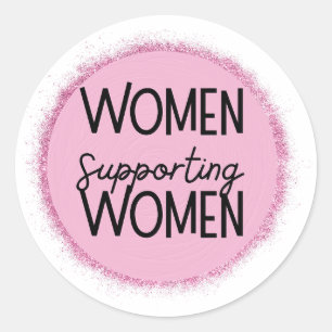 Sticker Rond femmes soutenant les femmes