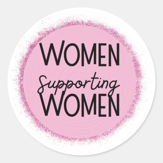 Sticker Rond femmes soutenant les femmes (Devant)
