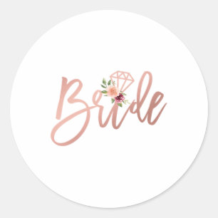 Sticker Rond Femmes Wedding shower Pour L'Avenir Mme Bride À Êt