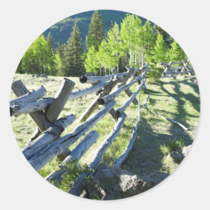Sticker Rond Fenceline en bois