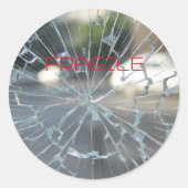 Sticker Rond fenêtre cassée (Devant)