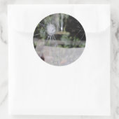 Sticker Rond Fenêtre d'affichage cassée (Sac)