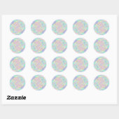 Sticker Rond Fenêtre en verre rose pastel (Feuille)