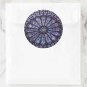 Sticker Rond Fenêtre Rose Notre-Dame (Sac)