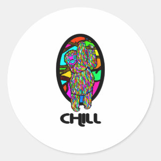 Sticker Rond Fente colorée