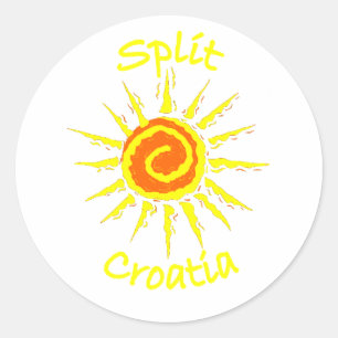 Sticker Rond Fente, Croatie