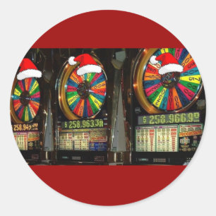 Sticker Rond Fentes de Noël à Las Vegas