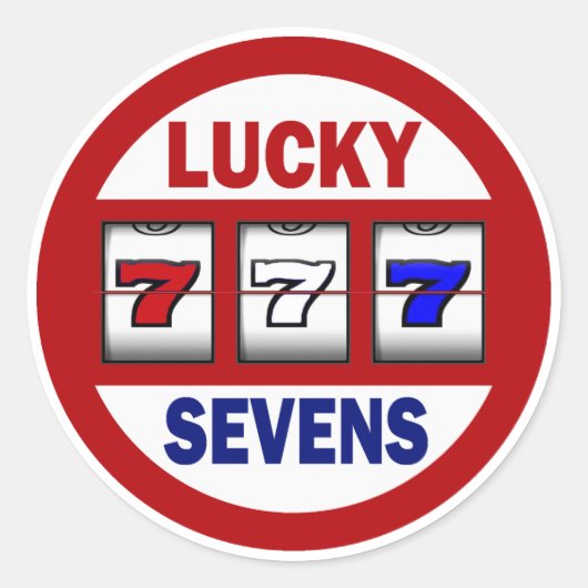 Sticker Rond Fentes Lucky Sevens (Devant)