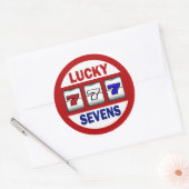 Sticker Rond Fentes Lucky Sevens (Enveloppe)