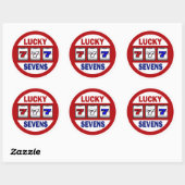 Sticker Rond Fentes Lucky Sevens (Feuille)