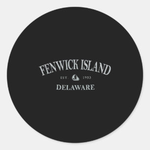 Sticker Rond Fenwick Island Delaware _ Fenwick Island De Voile