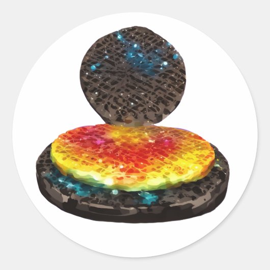 Sticker Rond Fer gaufre (Devant)