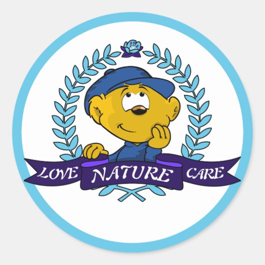 Sticker Rond Ferald | Love Nature Care (Devant)