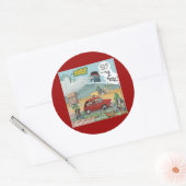 Sticker Rond Ferme aux Crocodiles Rigolos (Enveloppe)