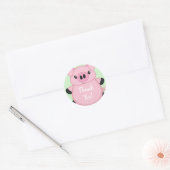 Sticker Rond Ferme de Baby shower de porc (Enveloppe)