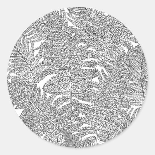 Sticker Rond Ferme en noir et blanc (Devant)