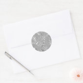 Sticker Rond Ferme en noir et blanc (Enveloppe)