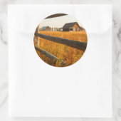 Sticker Rond Ferme Et Ferroviaire À Grand Teton (Sac)