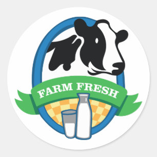 Sticker Rond Ferme fraîche