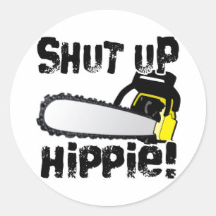 Sticker Rond Ferme Hippie !
