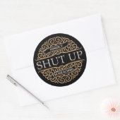 Sticker Rond Ferme-la, je lis (Enveloppe)