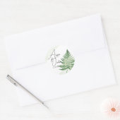 Sticker Rond Ferme verte minimaliste (Enveloppe)