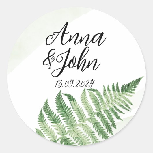 Sticker Rond Ferme verte minimaliste (Devant)