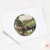 Sticker Rond Ferme vintage (Enveloppe)