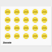 Sticker Rond Fermer Et Servir (Feuille)
