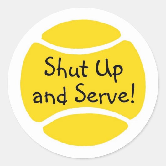 Sticker Rond Fermer Et Servir (Devant)