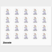 Sticker Rond Fermer la servante (Feuille)