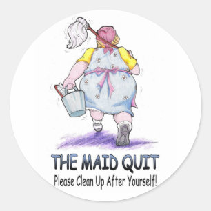Sticker Rond Fermer la servante