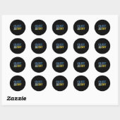 Sticker Rond Fermer le ciel Ukraine (Feuille)