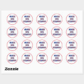 STICKER ROND FERMER NOS FRONTIÈRES (Feuille)
