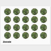 Sticker Rond Fermes de Fiddlehead (Feuille)