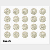Sticker Rond Fermes Filigree (Feuille)