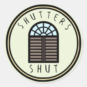 Sticker Rond Fermez !