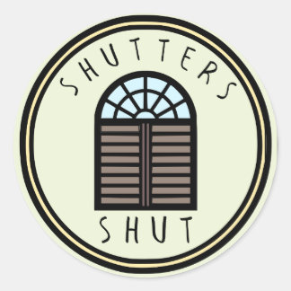 Sticker Rond Fermez !