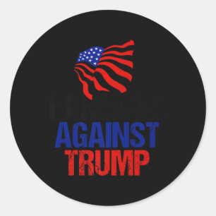 Sticker Rond Fermiers contre Trump Anti Donald Trump American F