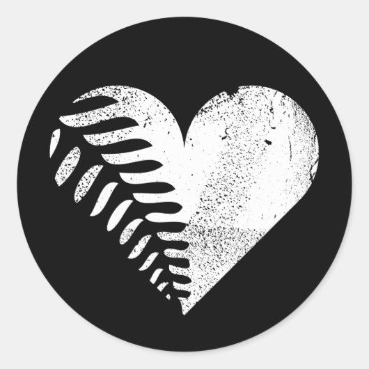 Sticker Rond Fern Heart Dark (Devant)