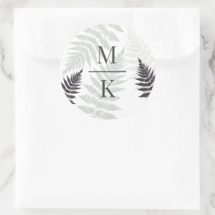 Sticker Rond Ferns Woodland Garden Mariage extérieur