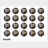 Sticker Rond Ferret (Feuille)