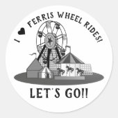 Sticker Rond Ferris Wheel Day (Devant)