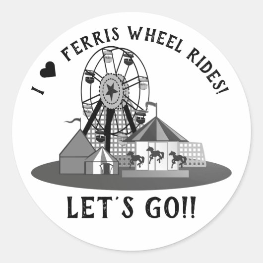 Sticker Rond Ferris Wheel Day (Devant)