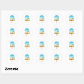 Sticker Rond Fes ville Maroc Skyline (Feuille)