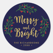 Sticker Rond Festiage Joyeux Festiage et Vacances Lumineuses (Devant)