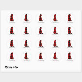 Sticker Rond Festif de Noël de chat (Feuille)