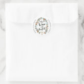 Sticker Rond Festif Floral Hanukkah (Sac)